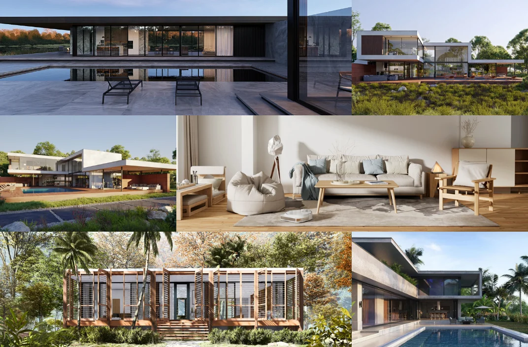 Renders de projetos de alunos Mobflix